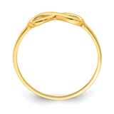 Anillo infinito de oro amarillo de 10 quilates