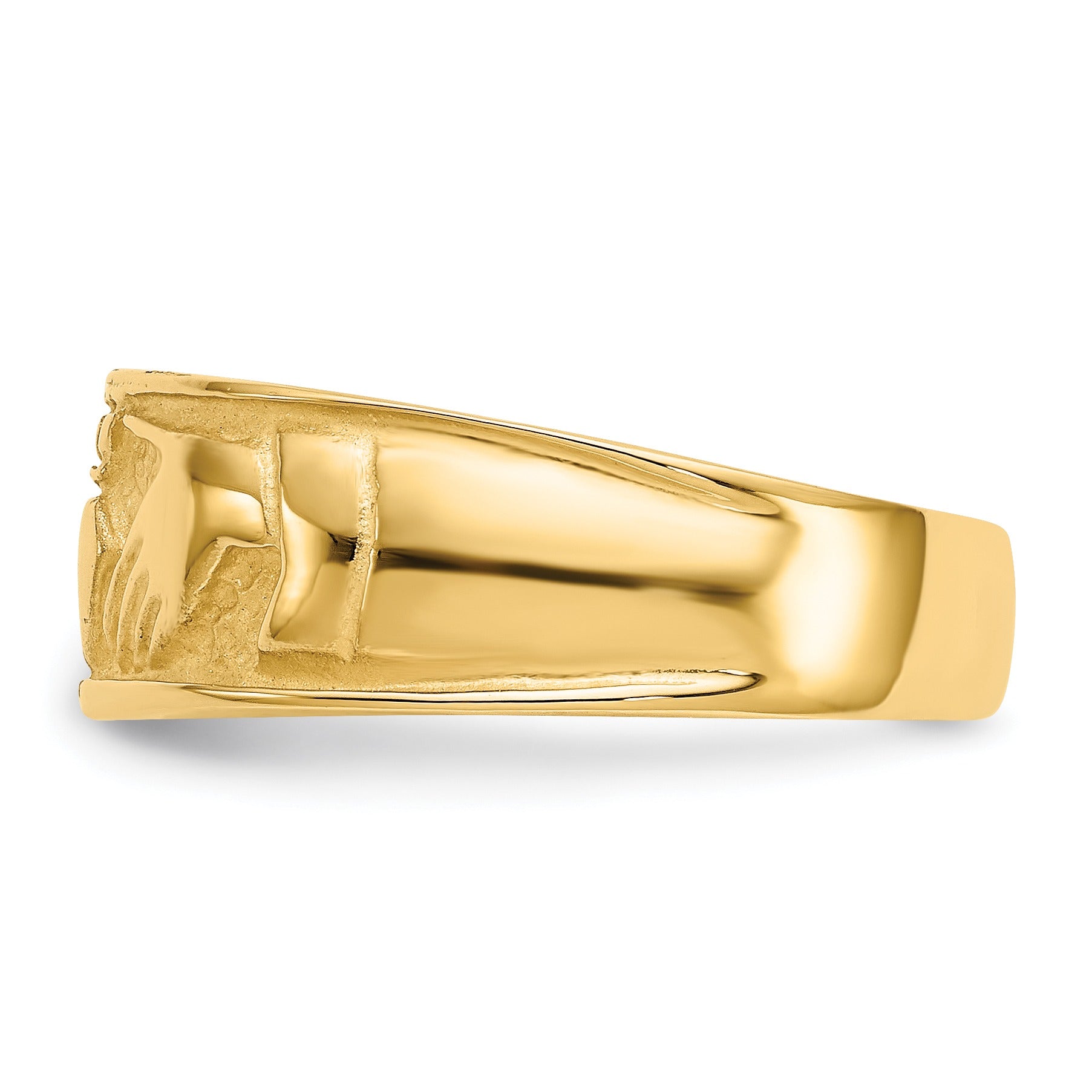 10k Ladies Claddagh Band Ring