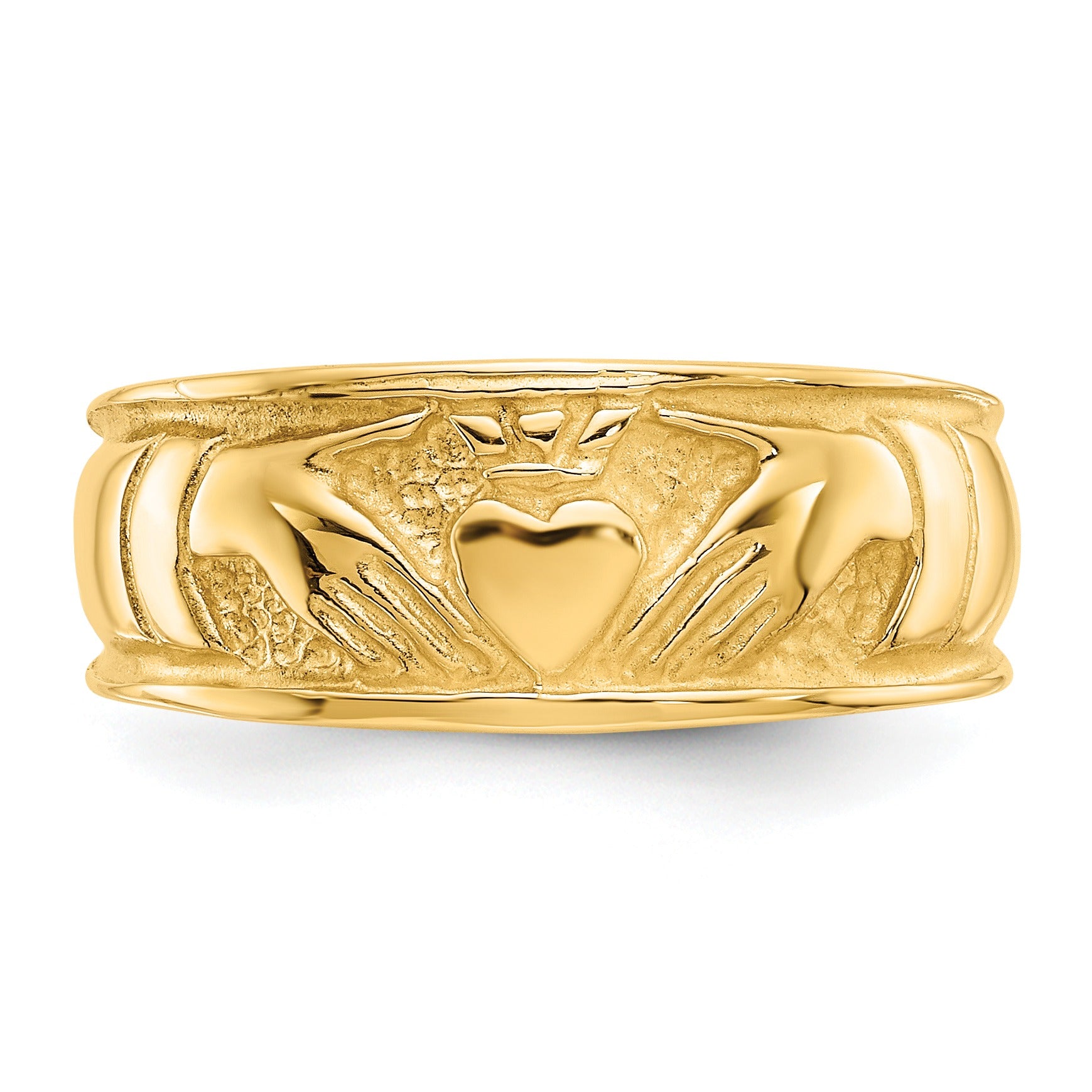 10k Ladies Claddagh Band Ring