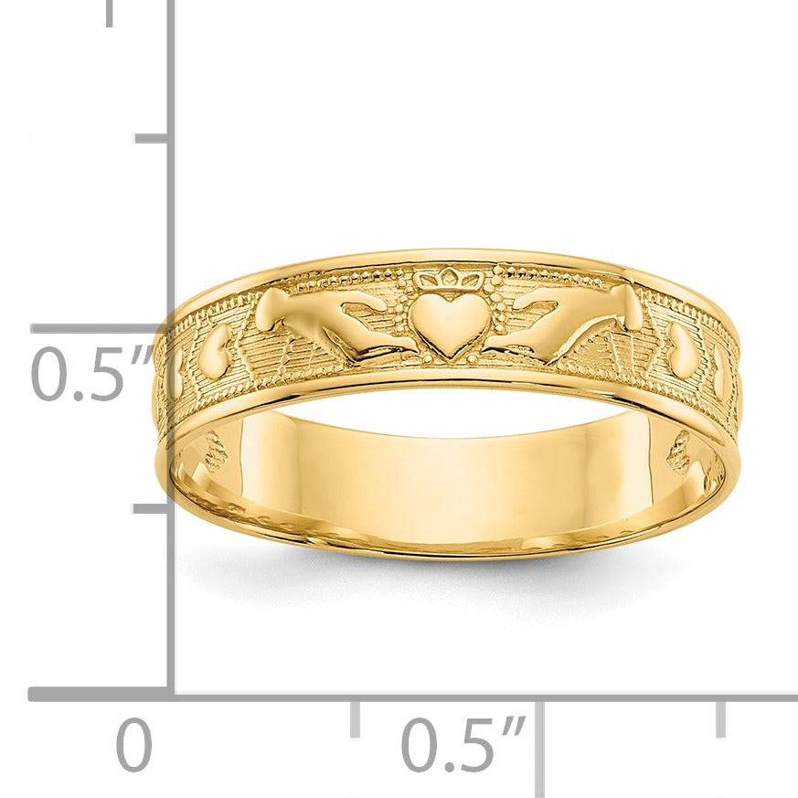 10k Gold Claddagh Band