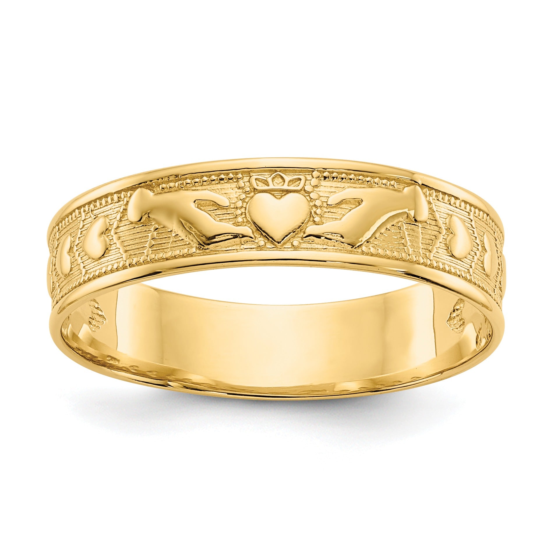 10k Gold Claddagh Band
