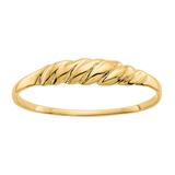 Anillo de oro de 10 quilates con forma de cúpula para mujer