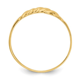 Anillo de oro de 10 quilates con forma de cúpula para mujer