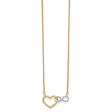 10k Gold Heart Infinity Pendant Necklace