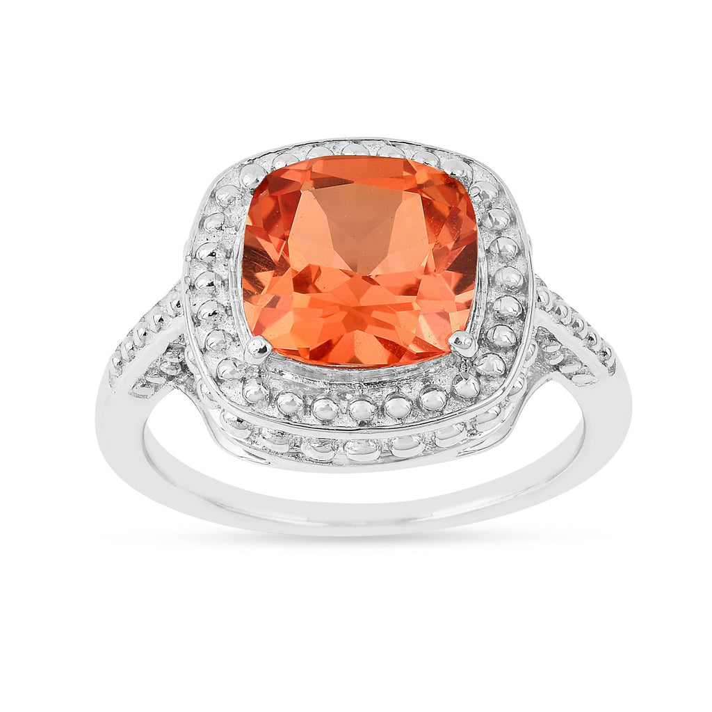 Bague en argent sterling en forme de coussin