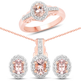 Rose Gold Morganite Jewelry Set