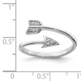 Sterling Silver CZ Arrow Ring