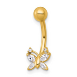 10k Gold Butterfly Navel Ring