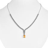 Natural Citrine Art Deco Necklace