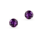 Purple Amethyst Stud Earrings