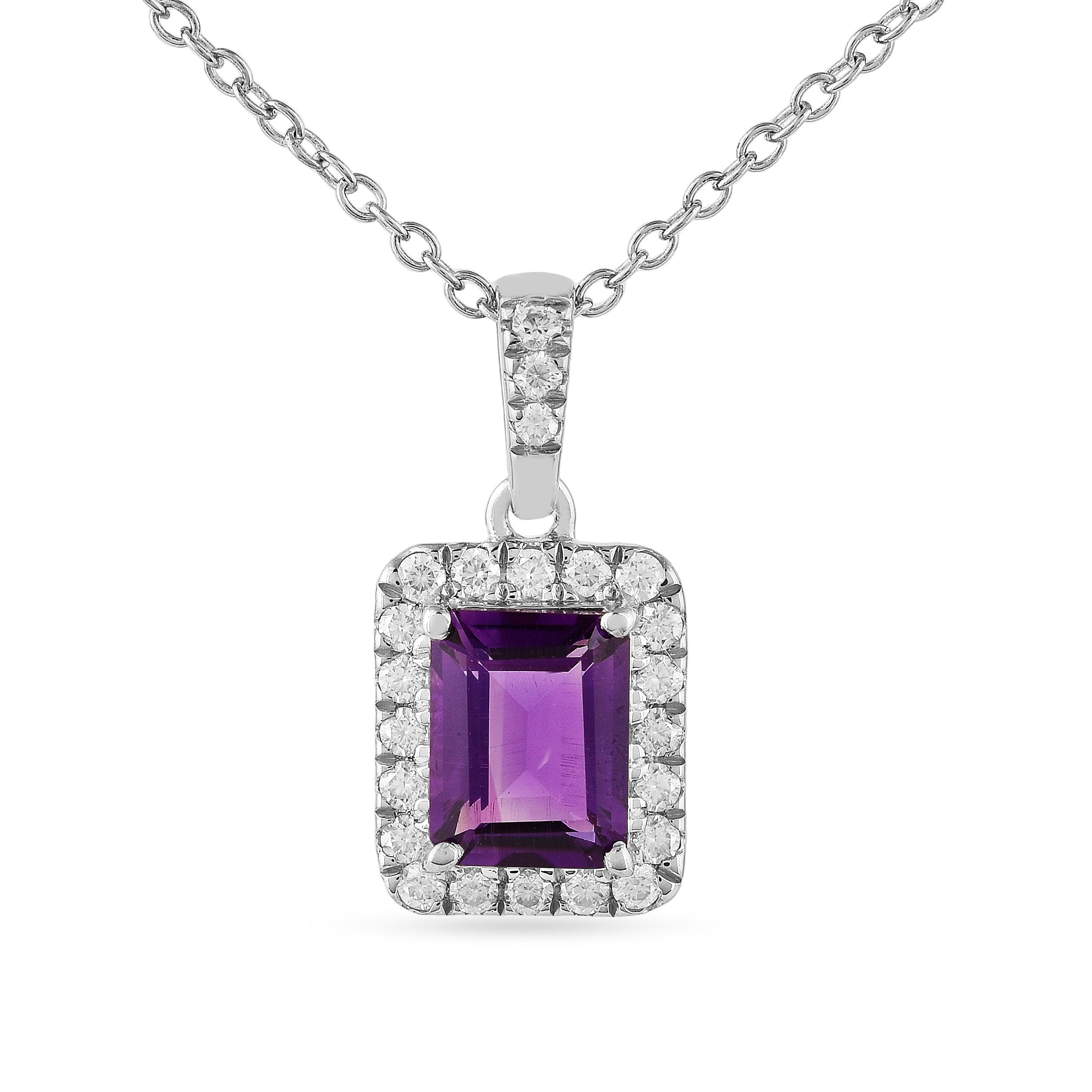 Natural Amethyst Octagon Pendant Necklace Fine Color Jewels amethyst halo pendant, amethyst pendant, Birthday gift for her, Bridesmaid Gift for Her, dla-dm-discount-all-154898, Elegant Gift for Her February Birthstone, everyday gift for her, February Birthstone, gemstone pendant, gift for her, Healing stone, Jewelry Gift for her, pendant necklace., purple pendant, real amethyst pendant, silver pendant, Wedding Gift For Her
