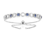 Created Blue Sapphire Tennis Bracelet