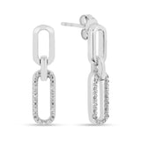 Lab Grown Diamond Rectangle Drop Earrings