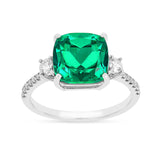 Colombian Created Emerald Three Stone Ring Fine Color Jewels best gift for girls, best gift for women, Christmas gift, Colombian emerald engagement ring, dla-dm-discount-all-154898, Emerald Gemstone Jewelry, emerald rings for women, gift for her, Gift for Mom, gift for women, gift from daughter, green promise ring, Lab Emerald Ring, lab grown emerald ring, may birthstone ring, may birthstone ring Colombian emerald ring, Mother's Day Gift, New Year gift, ring for women, Valentine's Day gift