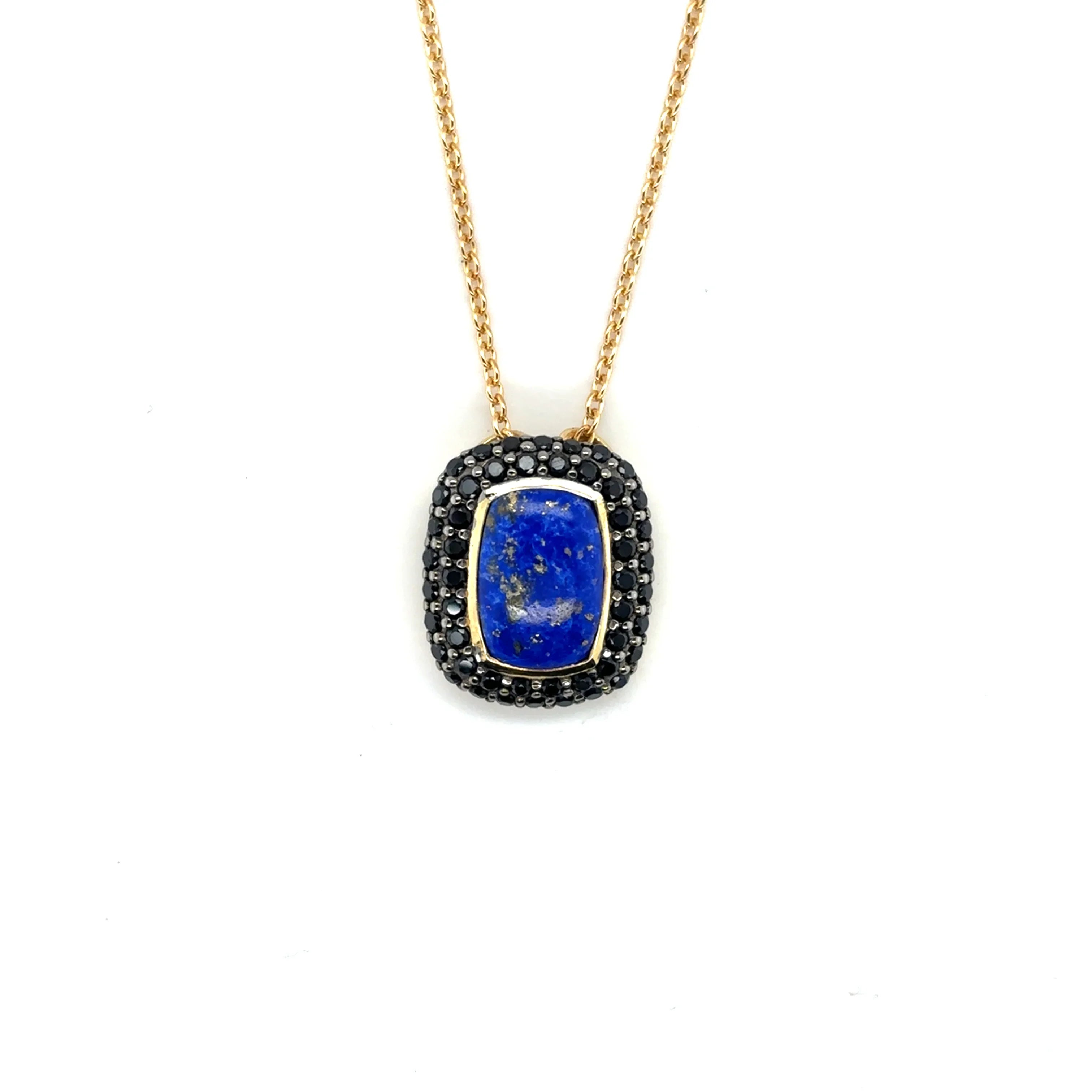 Natural Blue Lapis Lazuli Pendant Necklace
