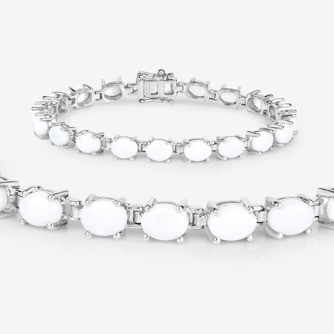 Natural Opal Tennis Bracelet