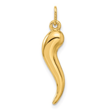 Pendentif en forme de corne italienne en or 10 carats