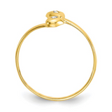 CZ 10k Yellow Gold Toe Rings