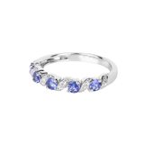 Genuine London Blue Topaz 5 Stone Ring