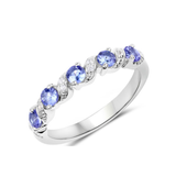 Genuine London Blue Topaz 5 Stone Ring