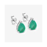 Genuine Zambian Emerald 10K Earrings