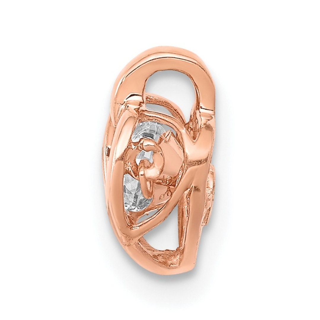 14K Rose Gold Lab Diamond Heart Pendant