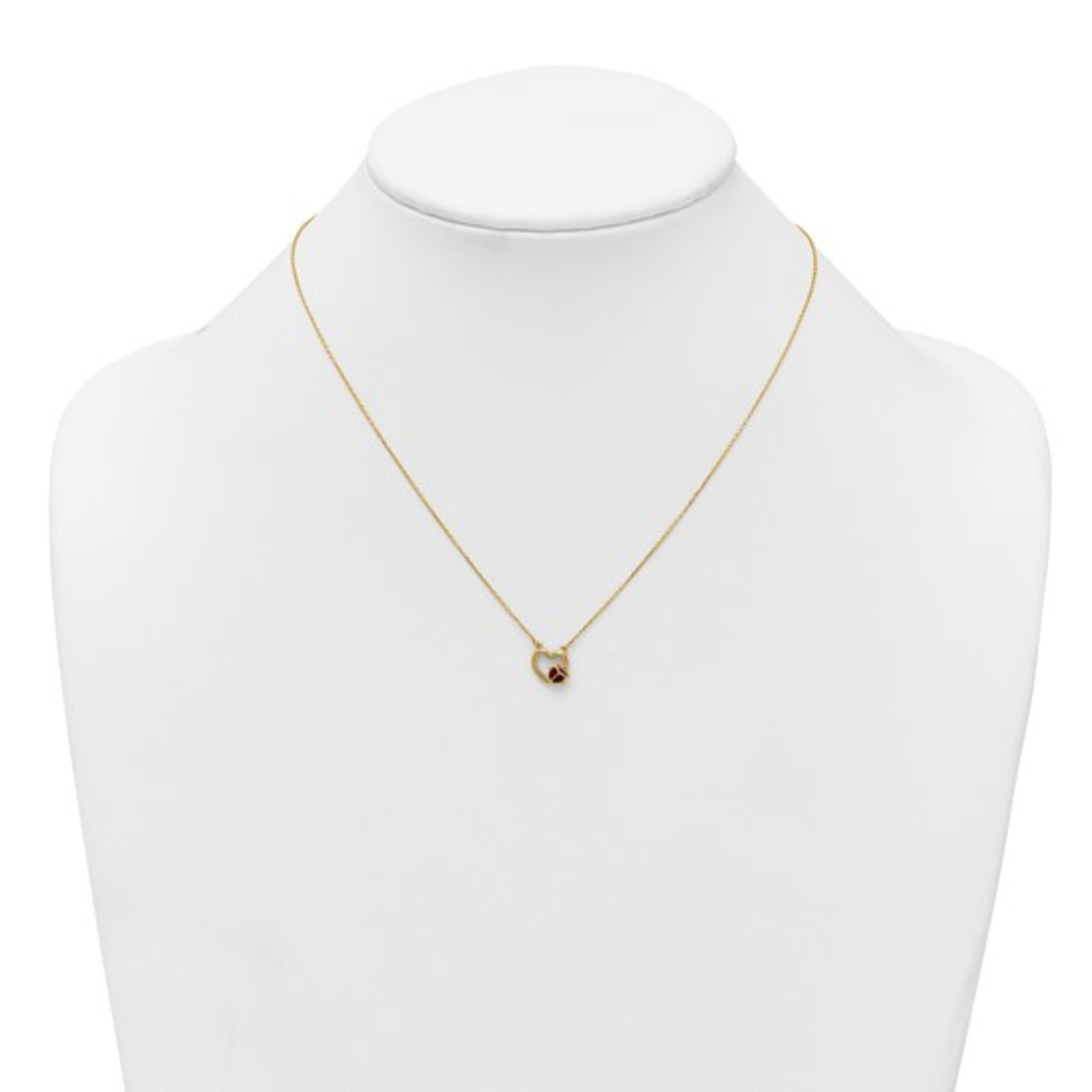 14K Gold Lady Bug Necklace