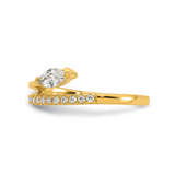 Cubic Zirconia Fashion Snake Ring