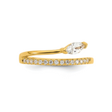 Cubic Zirconia Fashion Snake Ring