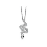 Black and White CZ Snake Necklace