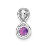 Dainty Ruby and CZ Infinity Chain Slide Infinity Pendant