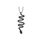 Black Spinel Snake Necklace