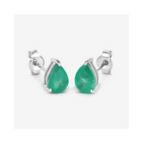 Genuine Zambian Emerald 10K Earrings