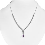 Natural Amethyst Art Deco Necklace