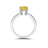 Yellow Sapphire Rhodium over Silver Ring FineColorJewels dla-dm-discount-all-143240, dla-dm-discount-all-153306, dla-dm-discount-all-154898