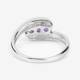 Natural Amethyst Bypass Ring