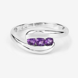 Natural Amethyst Bypass Ring