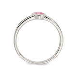 Pink Cubic Zirconia Heart Ring