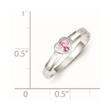 Pink Cubic Zirconia Heart Ring