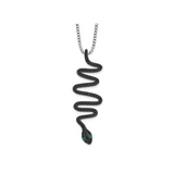 Black Spinel Snake Necklace