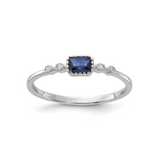 Blue Spinel and White Sapphire Ring