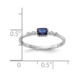 Blue Spinel and White Sapphire Ring