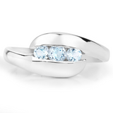 Genuine Blue Topaz Bypass Ring