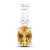 Genuine Citrine Solitaire Pendant