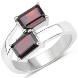 Genuine Garnet Bypass Ring