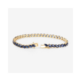 Genuine Blue Sapphire 10K Yellow Gold Bracelet