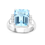 Genuine Blue Statement Topaz Ring