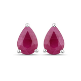 Genuine Pink Ruby 10K gold Earrings