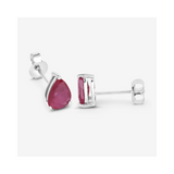 Genuine Pink Ruby 10K gold Earrings