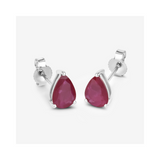 Genuine Pink Ruby 10K gold Earrings